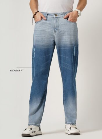 Men’s Light Blue Slim Fit Mid-Rise Stretchable Denim Jeans