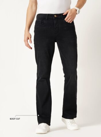 Men Black Slim Fit Mid-Rise Stretchable Denim Jeans