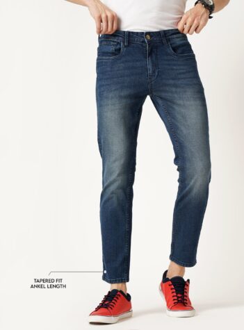 Men’s Blue Slim Fit Mid-Rise Stretchable Denim Jeans