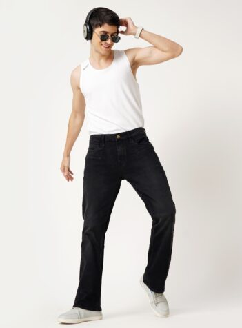 Men’s Black Slim Fit Mid-Rise Stretchable Denim Jeans
