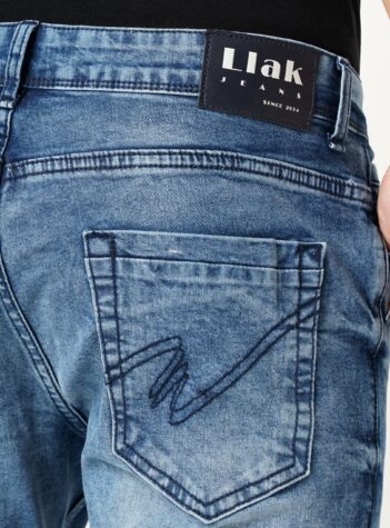 Men’s Blue Slim Fit Mid-Rise Stretchable Denim Jeans