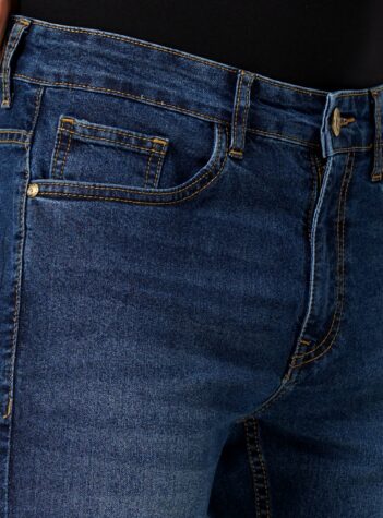 Men’s Dark Blue Slim Fit Mid-Rise Stretchable Denim Jeans